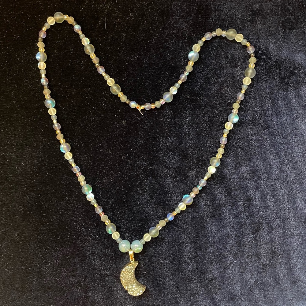 Moon Beaded Necklace